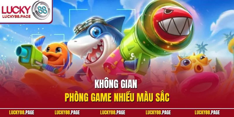 Không gian phòng game nhiều màu sắc